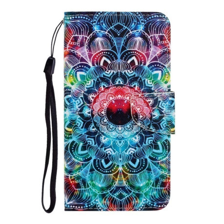 Чехол-книжка Colored Drawing Pattern для Samsung Galaxy S24 FE 5G - Mandala