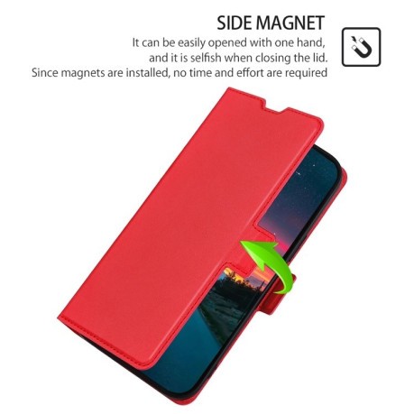 Чехол-книжка Voltage Side Buckle для Realme C65 4G - красный