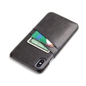 Шкіряний чохол Fierre Shann Retro Oil Wax Texture на айфон Х макс чорний Шкіряний чохол Fierre Shann Retro Oil Wax Texture на айфон Х макс чорний