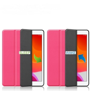 Чехол- книжка Custer Texture Horizontal Flip Smart на Айпад 10.2- розово-красный Чехол- книжка Custer Texture Horizontal Flip Smart на Айпад 10.2- розово-красный