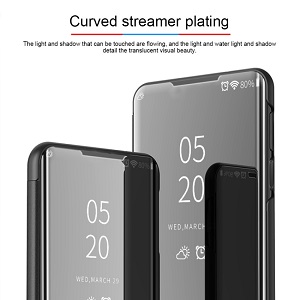 Чохол книга Clear View для Samsung С20 Плюс-сріблястий