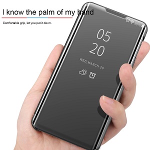 Чохол книга Clear View на Samsung С20 Плюс-сріблястий