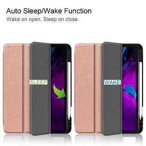 Чехол-книжка Custer Pattern Pure Color на Айпад Про 12.9 inch 2020 -розовое золото Чехол-книжка Custer Pattern Pure Color на Айпад Про 12.9 inch 2020 -розовое золото