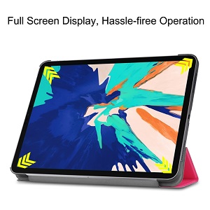 Чехол-книжка Custer Pattern для Айпад Про 12.9 inch 2020 -розово-красный