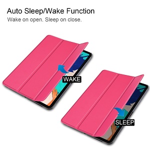 Чехол-книжка Custer Pattern на Айпад Проo 12.9 inch 2020 -розово-красный