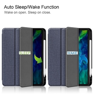 Чохол-книжка Fabric Denim на Айпад Про 11 inch 2020 -синій Чохол-книжка Fabric Denim на Айпад Про 11 inch 2020 -синій