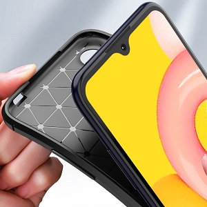 HMC Carbon Fiber Texture на Samsung Galaxy A01-чорний