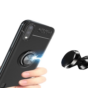 Metal Ring Holder 360 Degree Rotating на Самсунг Галакси А01-синий