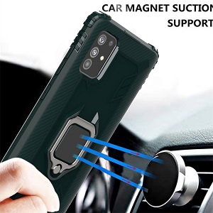 Противоударный чехол 360 Degree Rotating Ring Holder на Самсунг Галакси А71 - зеленый Противоударный чехол 360 Degree Rotating Ring Holder на Самсунг Галакси А71 - зеленый