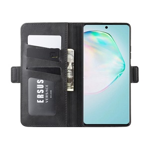 Чохол-книжка Double Buckle Crazy на Samsung Galaxy S10 Lite-чорний