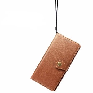 Чохол-книга Retro Solid Color на Samsung Galaxy S10 Lite-коричневий