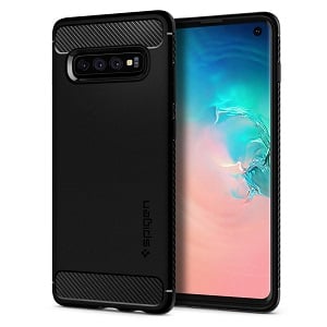 Оригінальний чохол Spigen Rugged Armor для Samsung Galaxy S10 Matte Black