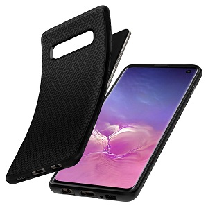 Оригинальный чехол Spigen Liquid Air для Самсунг С10+ Plus Matte Black
