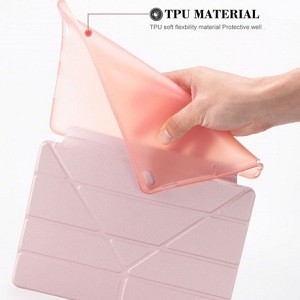 Чехол- книжка складывается треугольником на айпад Air 2019- фламинго