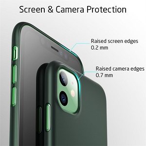 Ультратонкий чехол ESR Liquid Shield Serie 0.8mm Ultra Slim для Айфон 11-зеленый